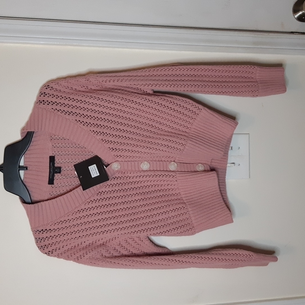 ANDREW marc cropped cardigan sweater